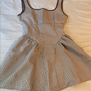 Elegant Black and White Checkered Dress